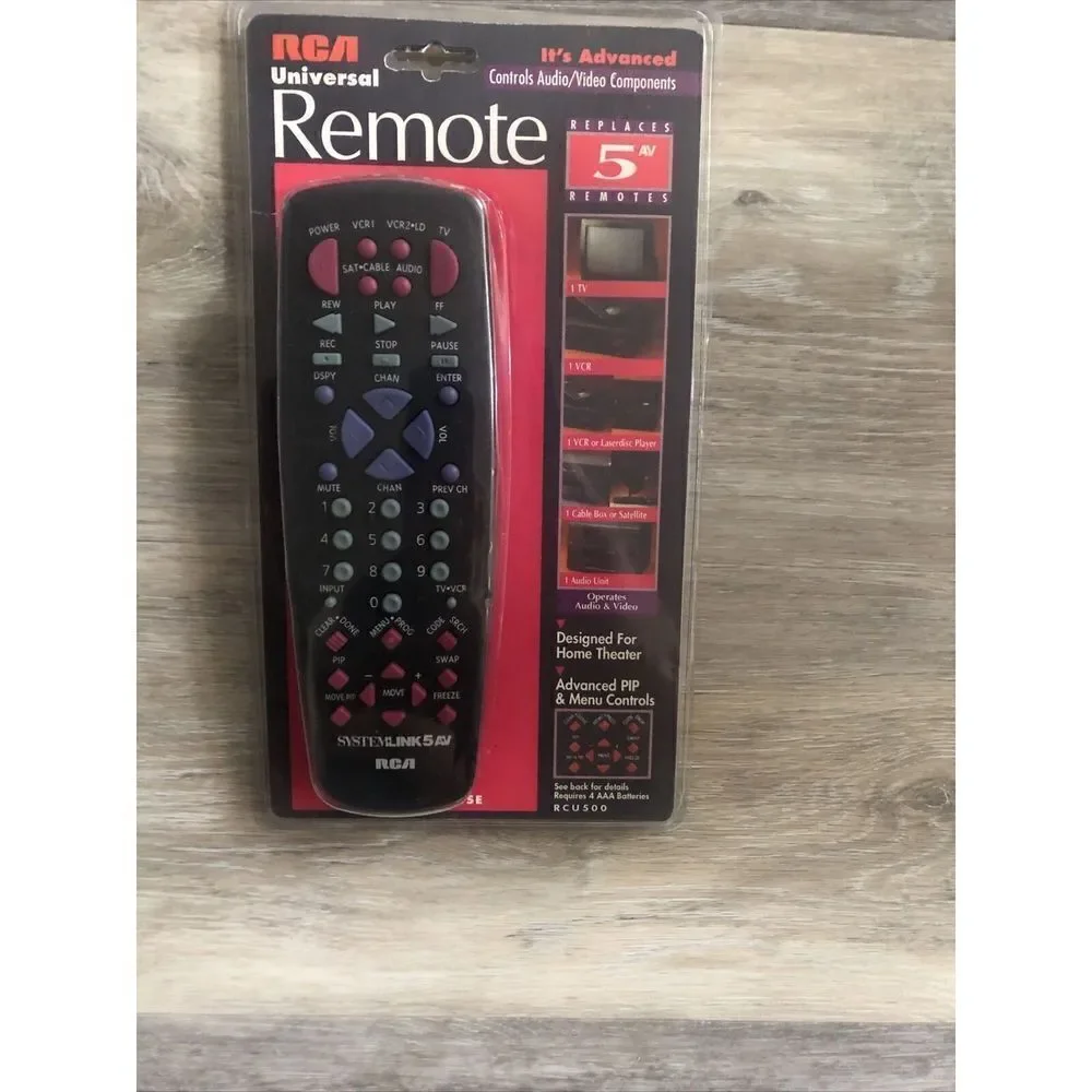 NEW RCA SYSTEMLINK 5 AV RCU500 TV VCR CABLE UNIVERSAL REMOTE CONTROL